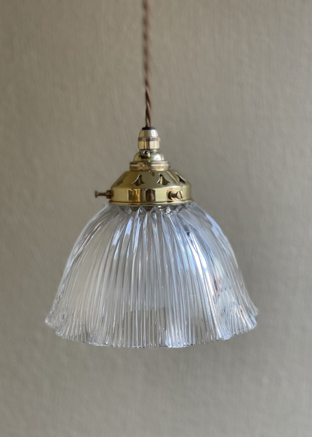 Edwardian Holophane Pendant Light View V