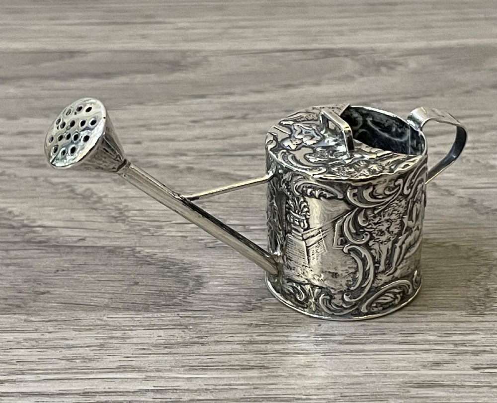 Dutch Novelty Silver Miniature Watering Can