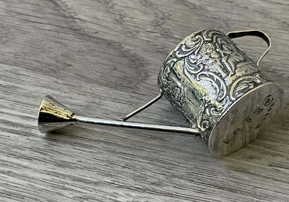 Dutch Novelty Silver Miniature Watering Can View III