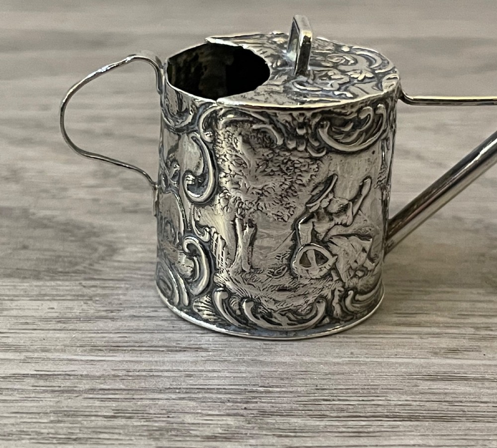 Dutch Novelty Silver Miniature Watering Can View IV