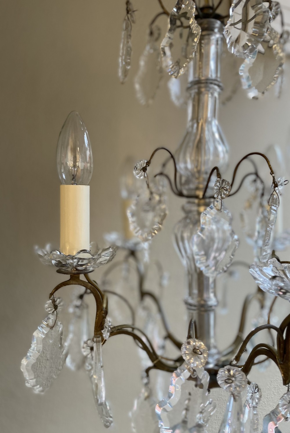 Pretty French Four Light Antique Chandelier View III