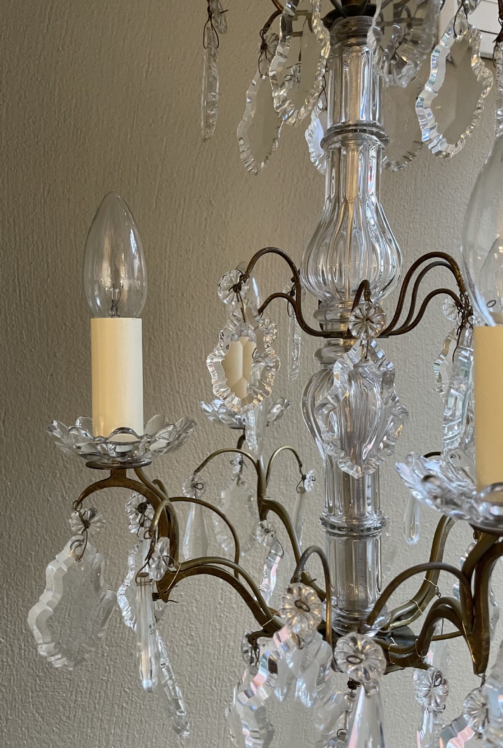 Pretty French Four Light Antique Chandelier View VI