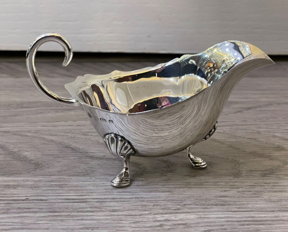 Edwardian Solid Silver Sauce Boat, 1904