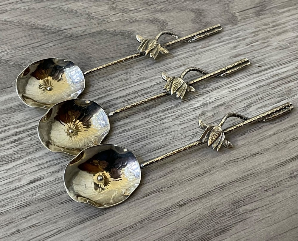 Set Three Chinese Silver Spoons by Wang Hing View IV