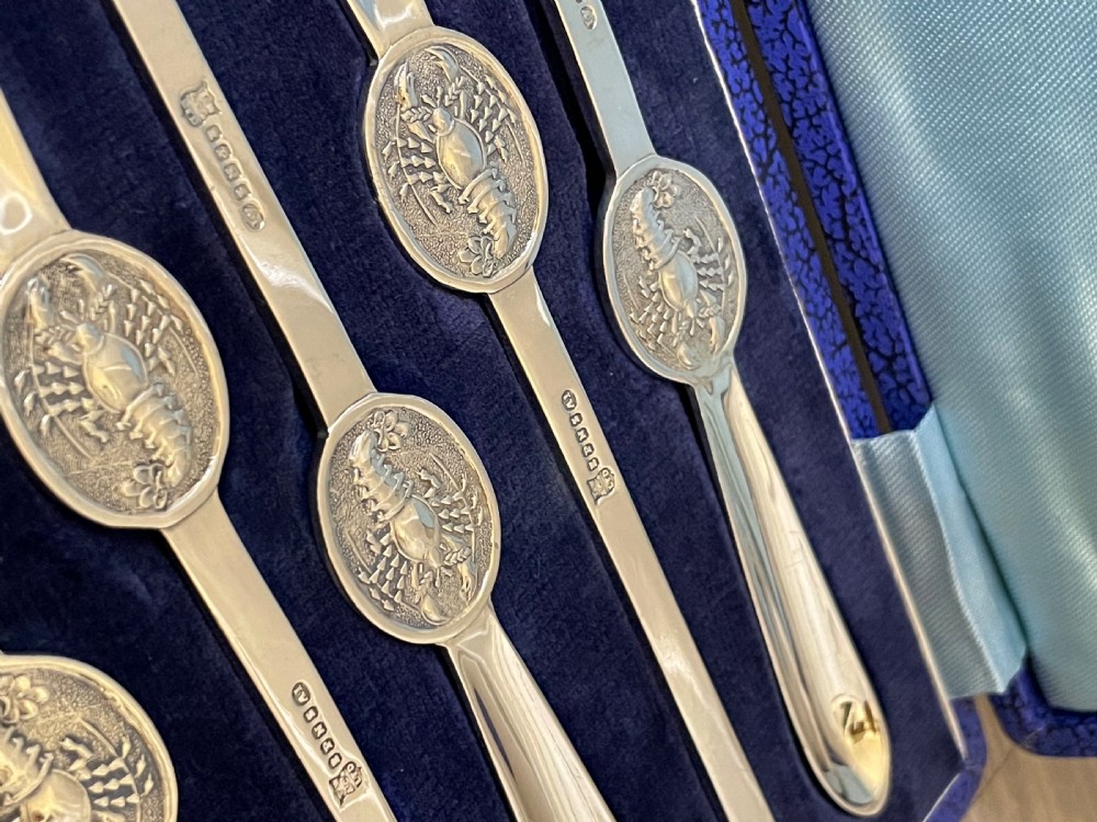 Set of Eight Silver Plated Lobster Picks Forks View VI