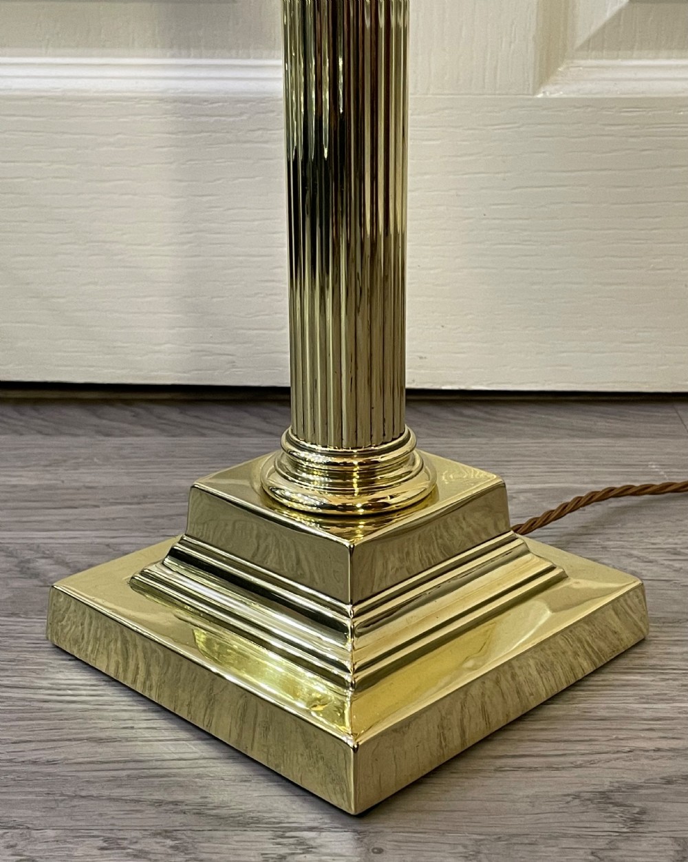 Victorian Brass Corinthian Table Lamp View VII