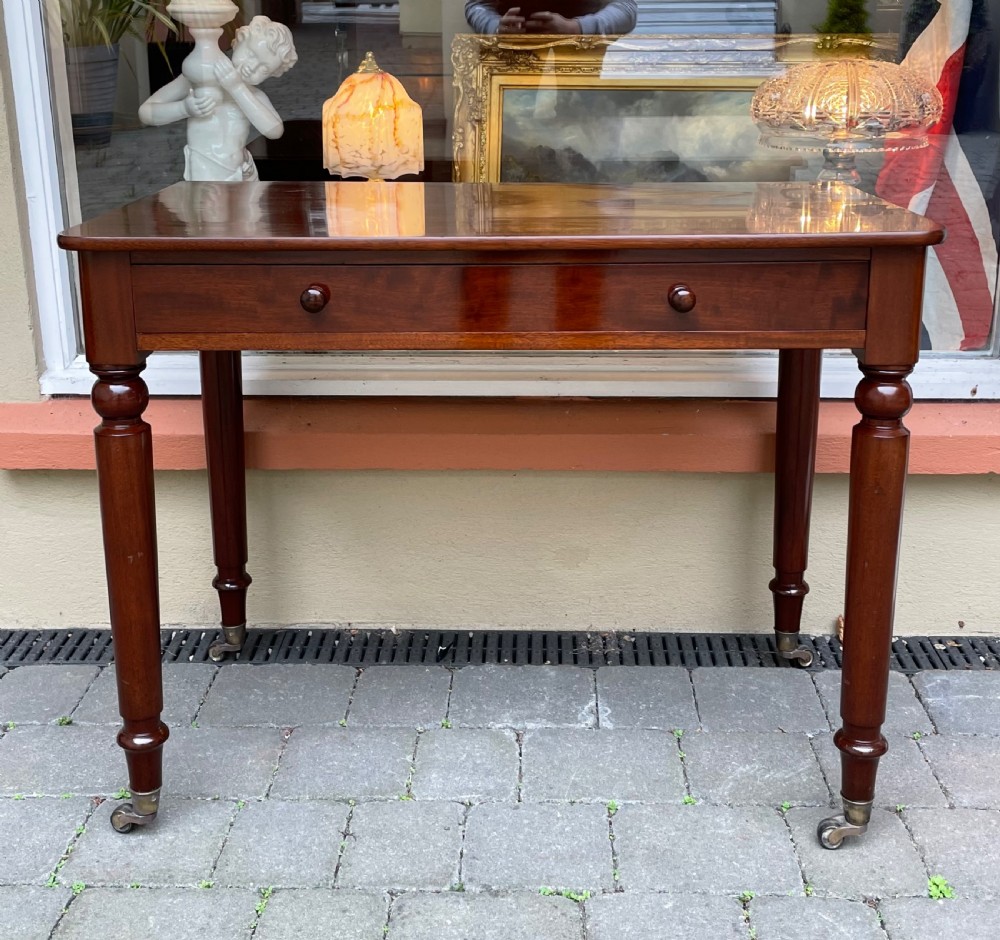 Victorian Mahogany Side Writing Table by Holland & Sons View II