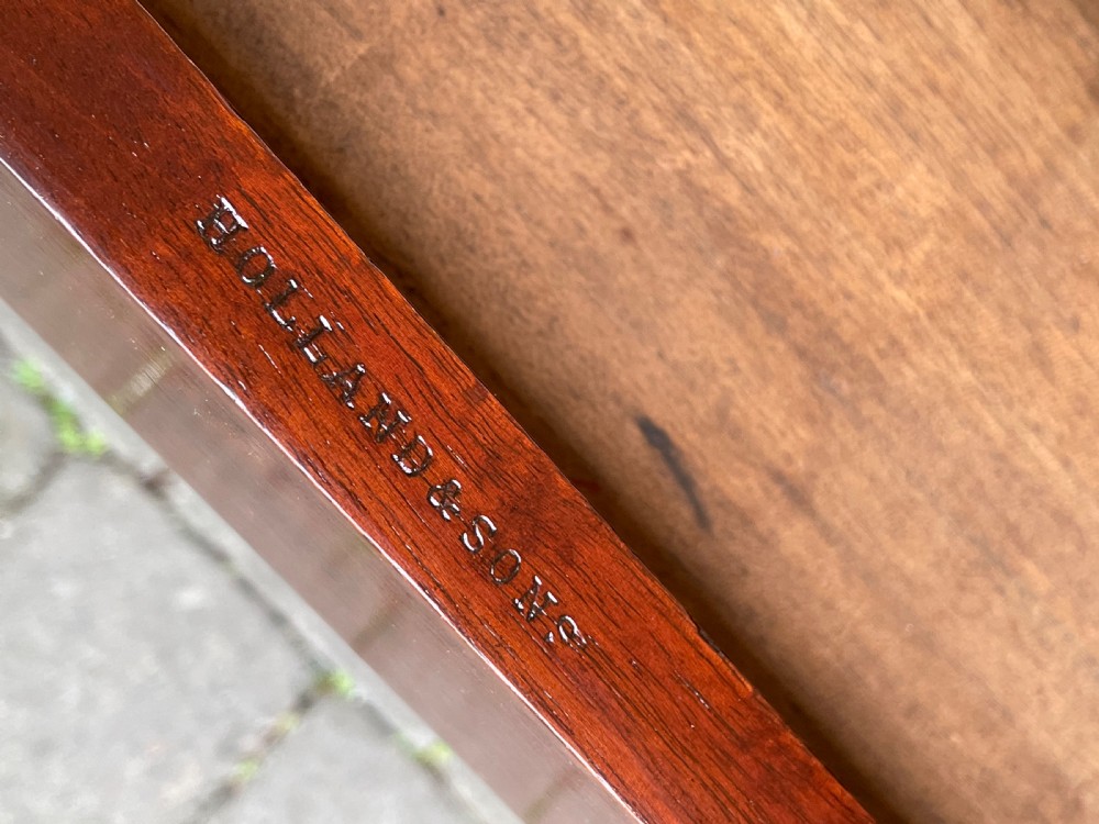 Victorian Mahogany Side Writing Table by Holland & Sons View VI
