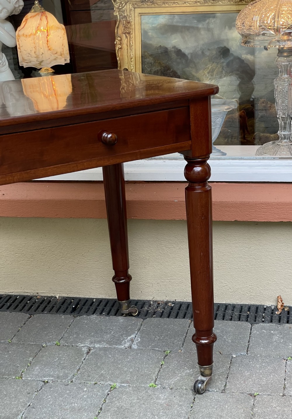 Victorian Mahogany Side Writing Table by Holland & Sons View VIII