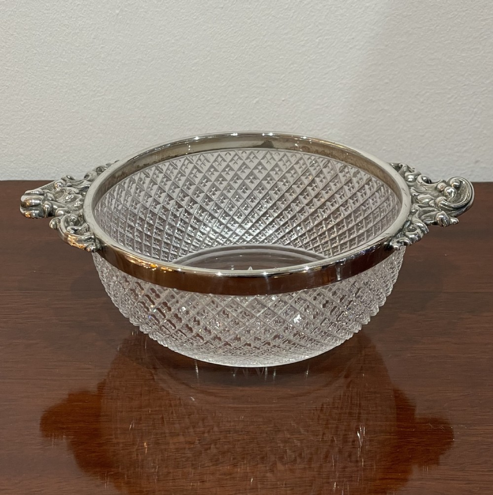 Quality Victorian Silver Mounted Bowl, 1896
