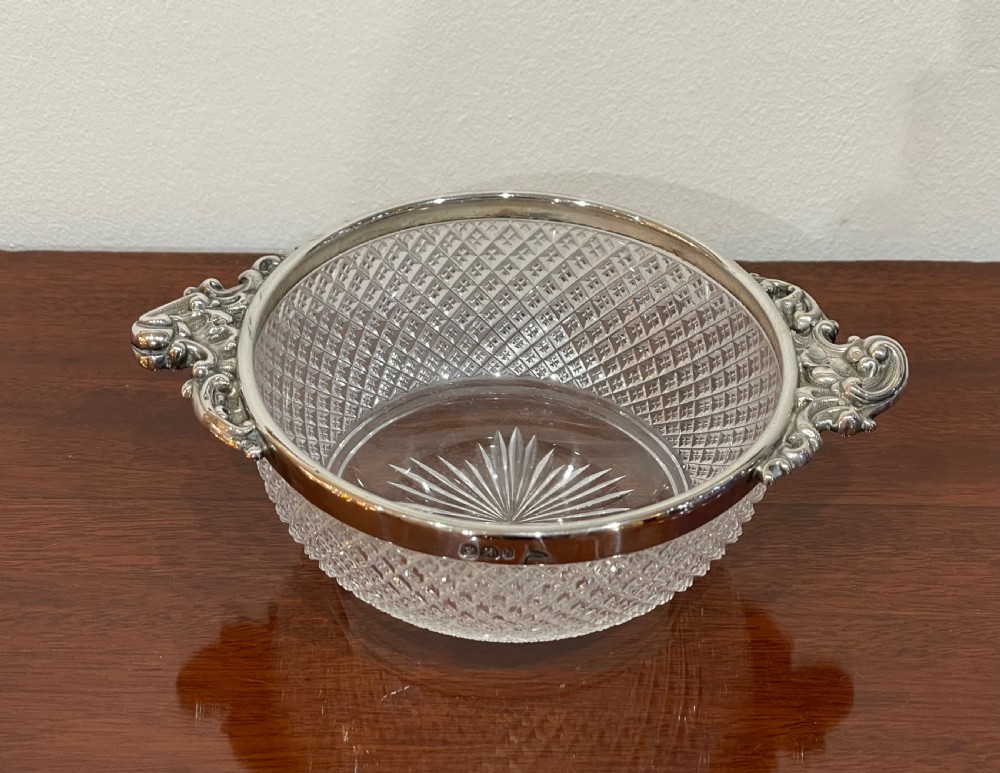 Quality Victorian Silver Mounted Bowl, 1896 View IV
