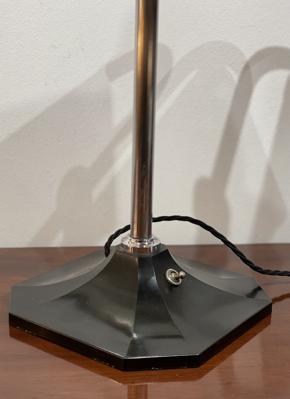 Bauhaus Bakelite & Chrome Bankers Lamp View III