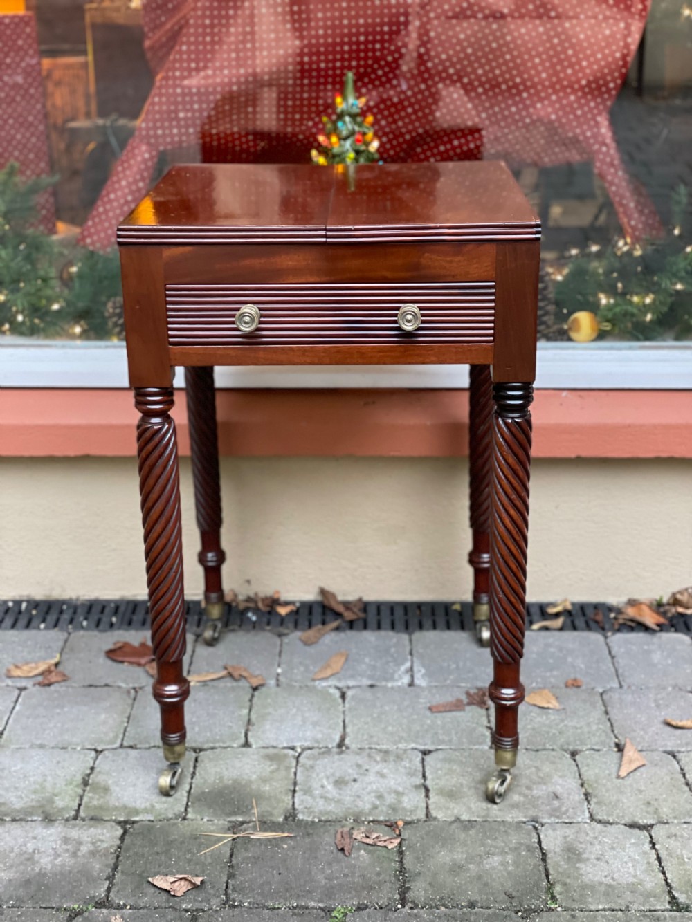 Regency Mahogany Card Games Table 