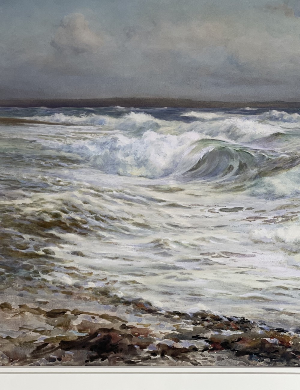 Large James Aitken Watercolour, Seascape, Isle of Man  View III