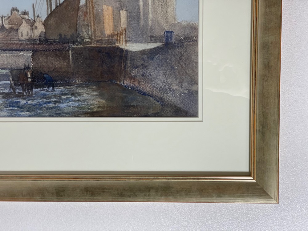 Watercolour of Castletown Harbour, Isle of Man by William Hoggatt View VI
