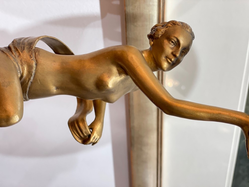 Impressive Art Deco Lady Lamp View V