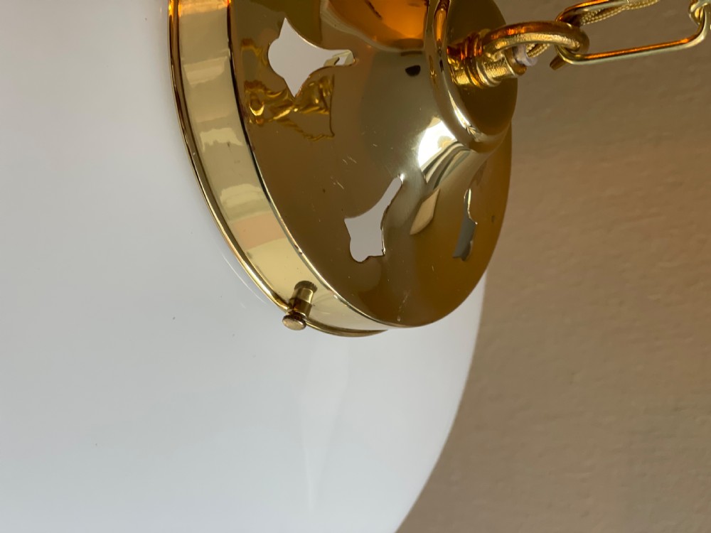 Art Deco Opaline Pendant Light (Two of Two) View III