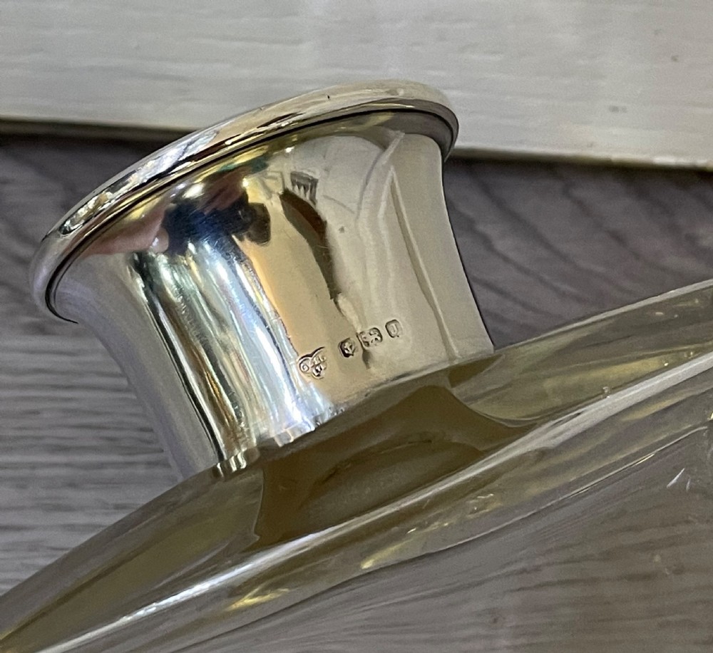 Large Art Deco Silver Mounted Decanter  View V