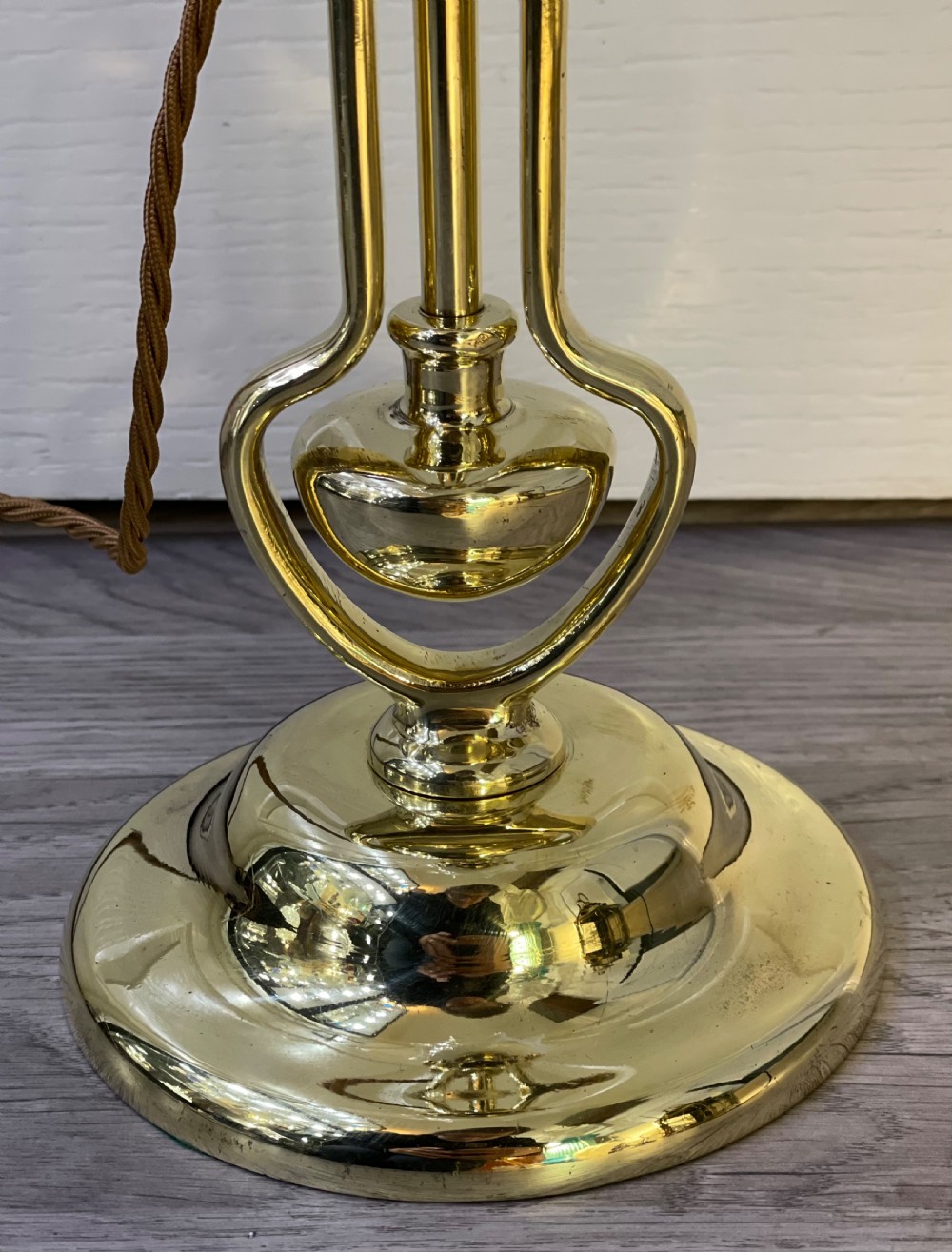 Early 20th Century Brass Gimbal Lamp View II
