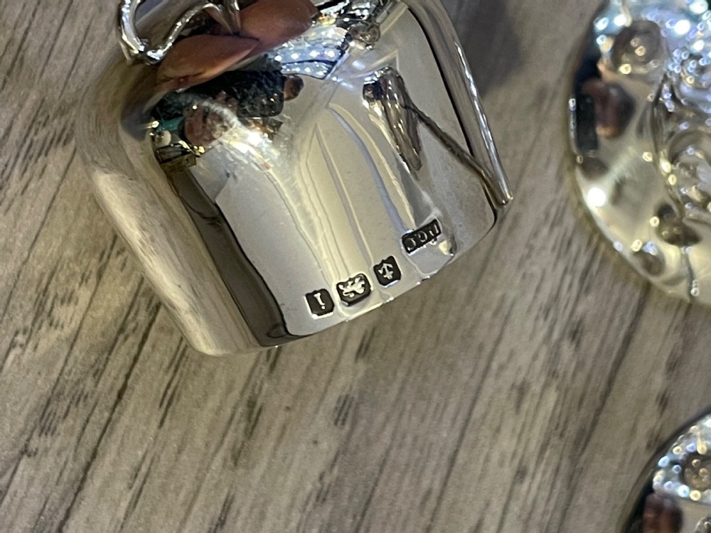 Art Nouveau Silver Whiskey Tot Shot Cups   View VIII