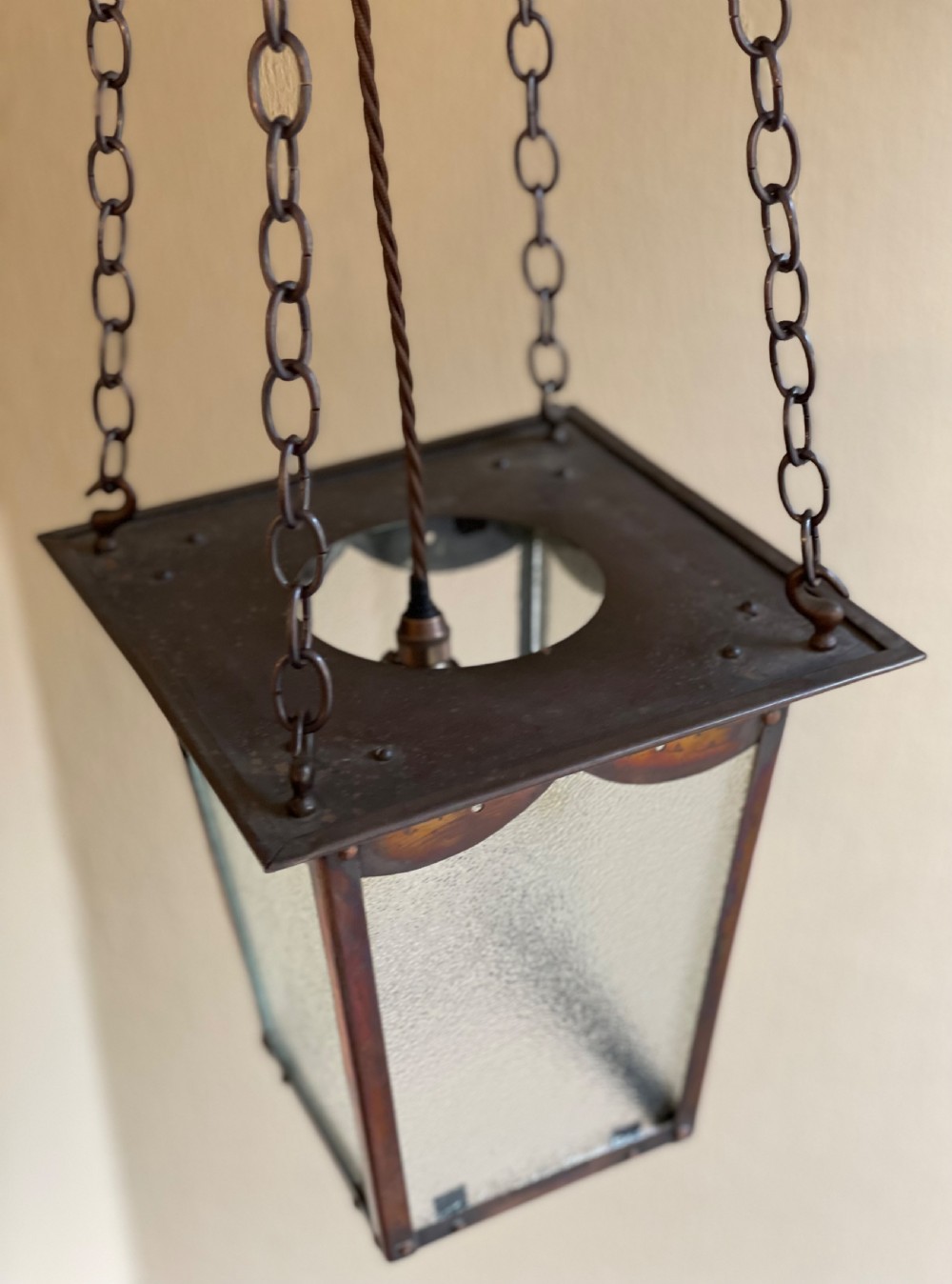 Arts & Crafts Period Copper Lantern  View V
