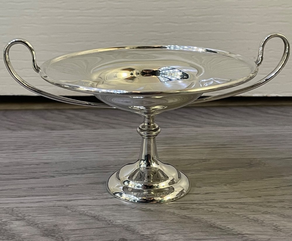 Pair of Edwardian Solid Silver Tazza Bon Bon Dishes  View II