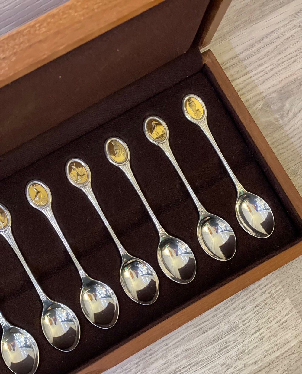 RSPB Solid Silver Spoon Collection In Fitted Case View IV