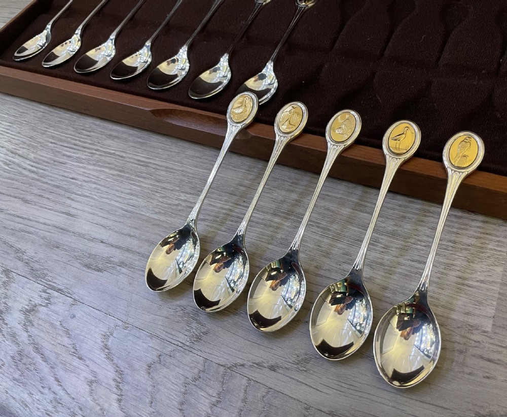RSPB Solid Silver Spoon Collection In Fitted Case View V
