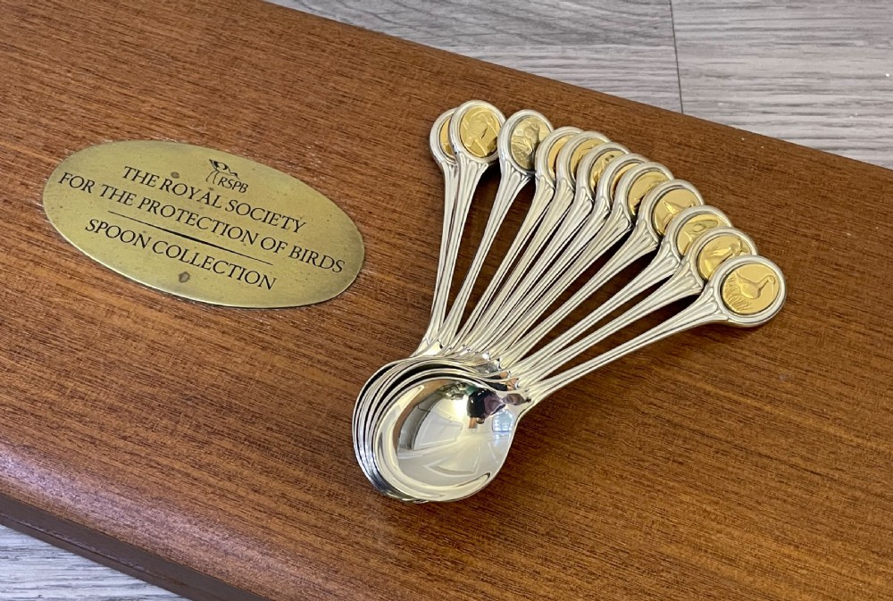 RSPB Solid Silver Spoon Collection In Fitted Case View VII
