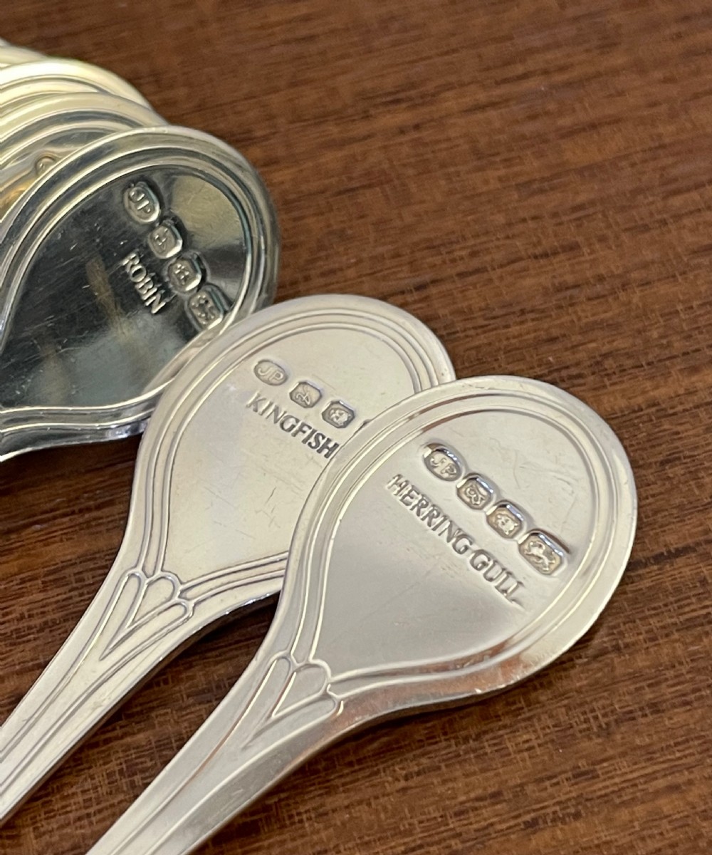 RSPB Solid Silver Spoon Collection In Fitted Case View VIII