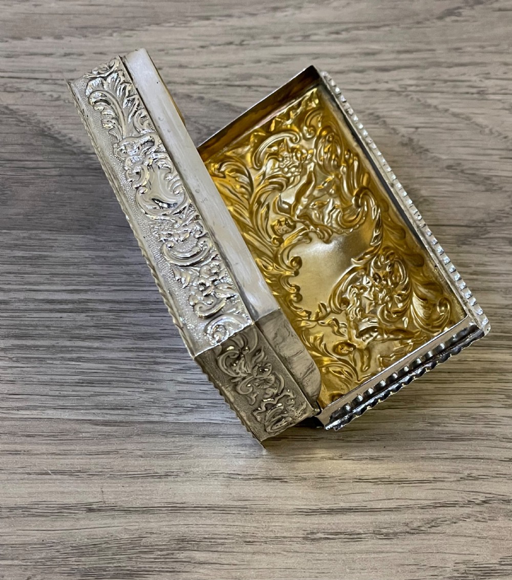 Edwardian Solid Silver Ring Jewellery Box, William Comyns View III
