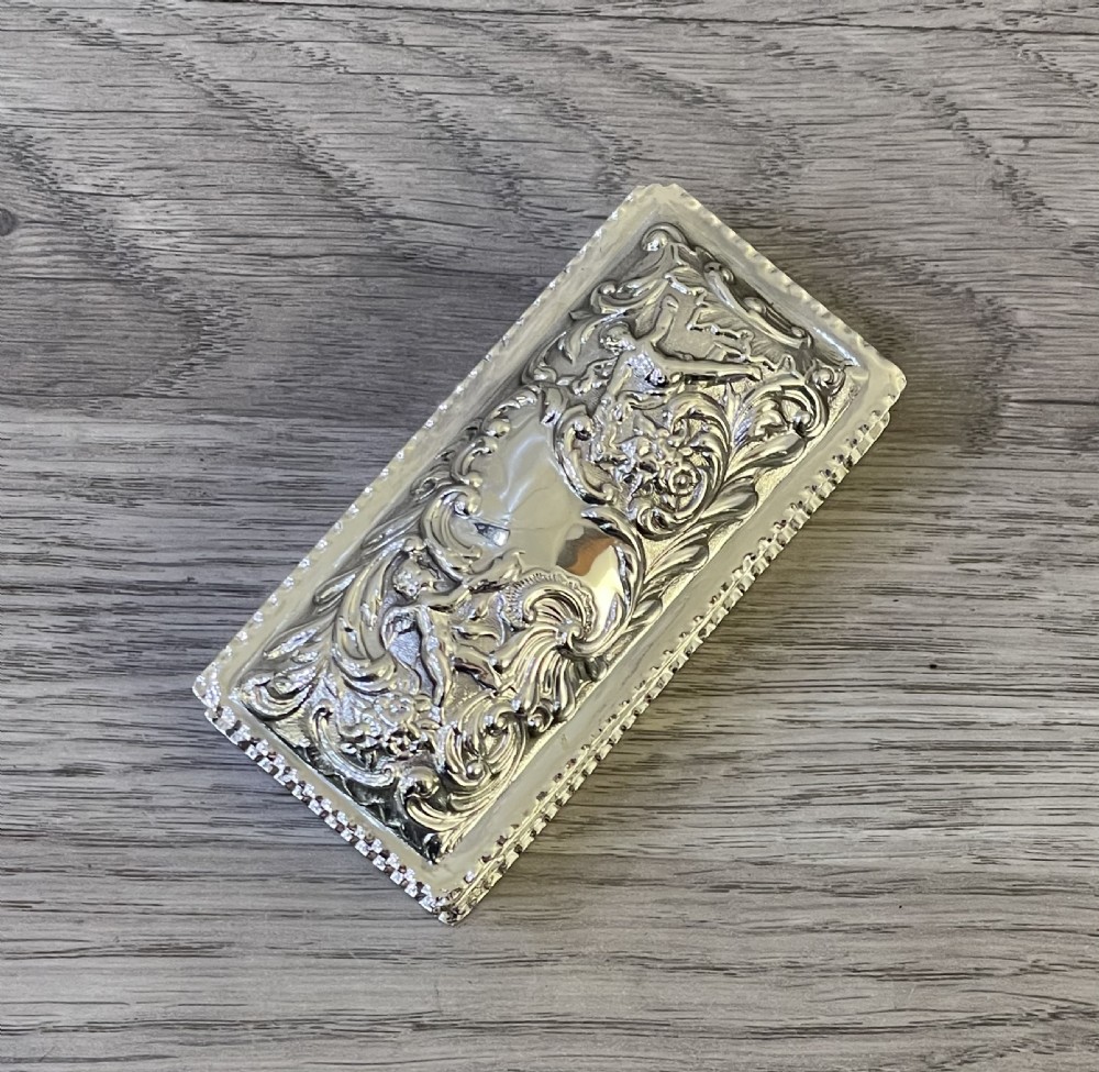 Edwardian Solid Silver Ring Jewellery Box, William Comyns View IV