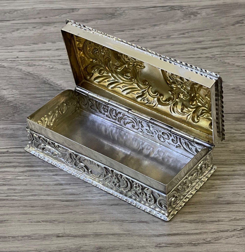 Edwardian Solid Silver Ring Jewellery Box, William Comyns View VI