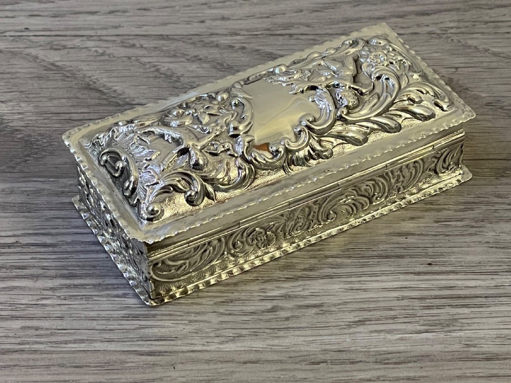 Edwardian Solid Silver Ring Jewellery Box, William Comyns View VIII