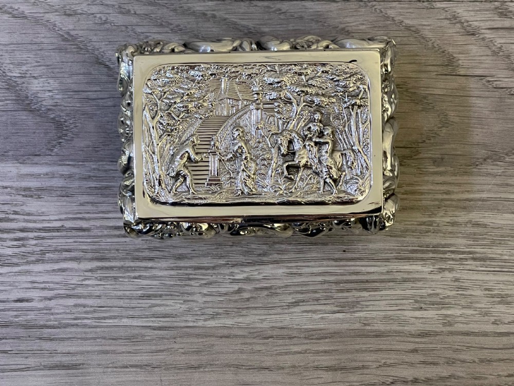 Victorian Solid Silver Table Snuff Jewellery Box, 1901 View IV