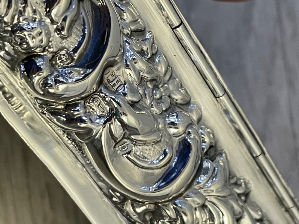 Victorian Solid Silver Table Snuff Jewellery Box, 1901 View V
