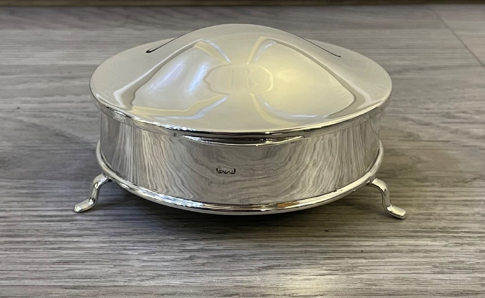 George V Solid Silver Jewellery Box, 1920 View II
