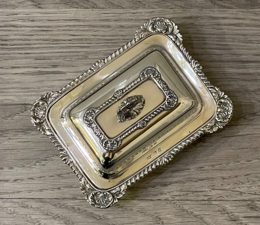 Novelty Silver Miniature Taureen Entree Dish & Cover View II