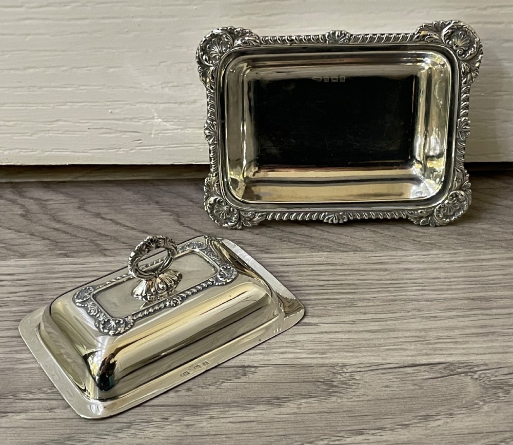 Novelty Silver Miniature Taureen Entree Dish & Cover View V