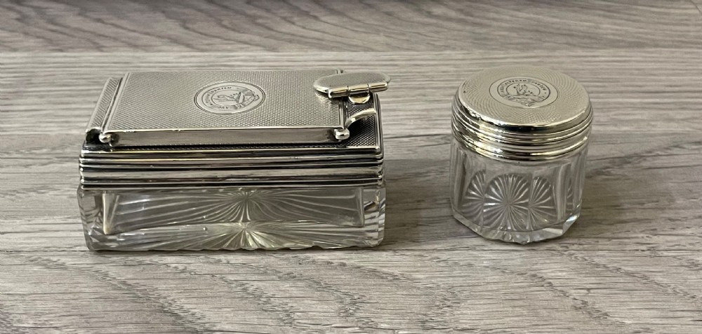 Rare Early Victorian Solid Silver Travelling Inkwell & Nib Box, 1862 View II