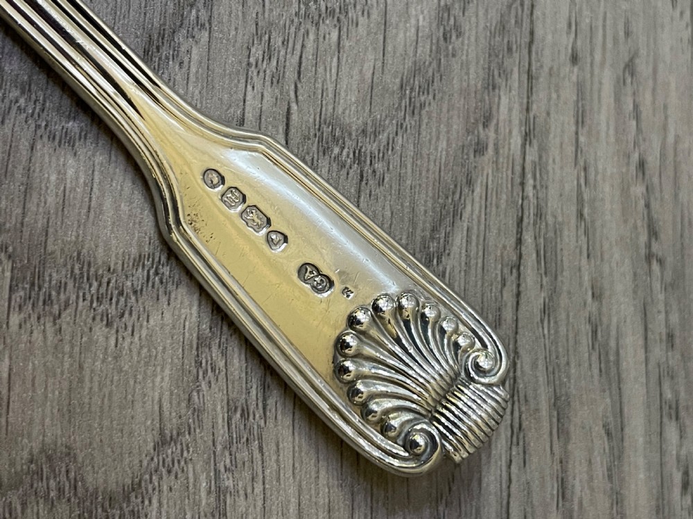 Good Pair of Silver Fiddle Thread & Shell Sauce Ladles View VI