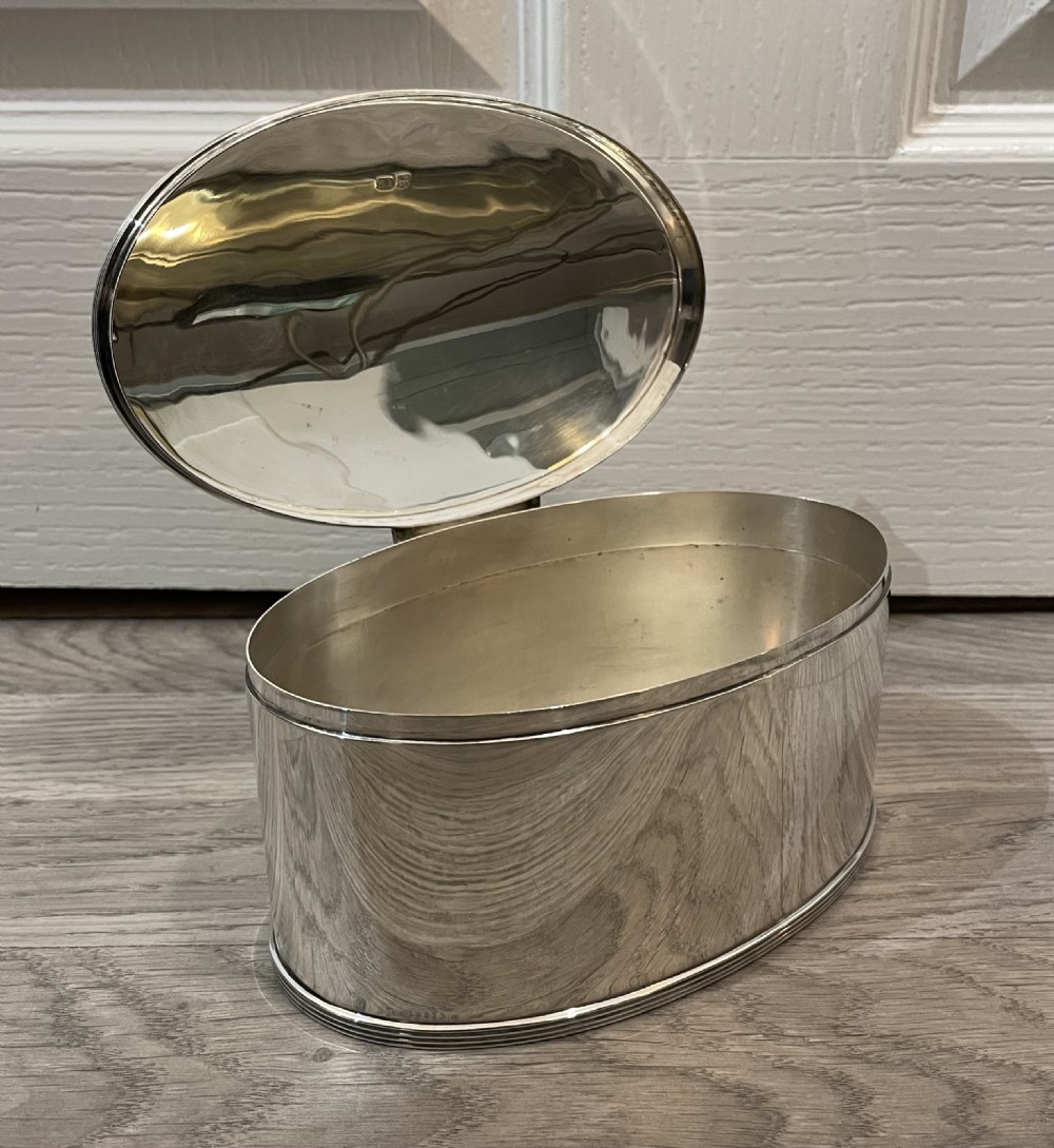 George VI Solid Silver Biscuit Box View III