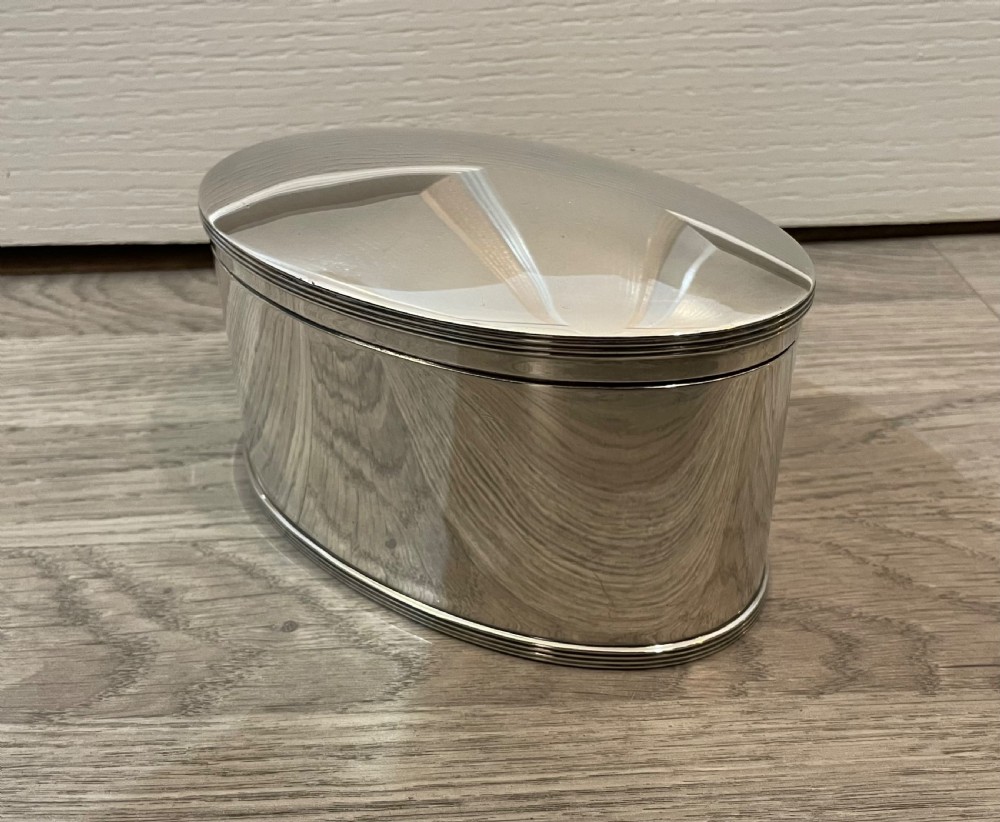 George VI Solid Silver Biscuit Box View IV