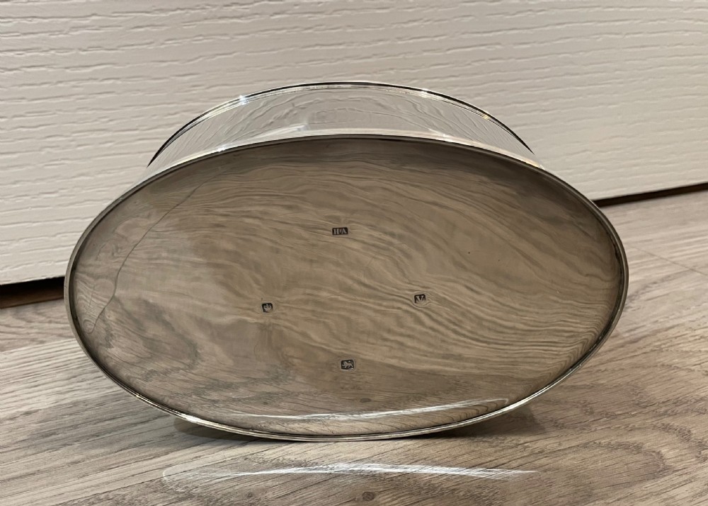 George VI Solid Silver Biscuit Box View V