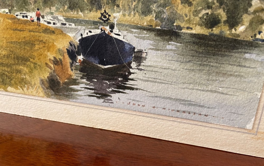 John Hobson Nicholson Watercolour, Isle of Man Artist View III