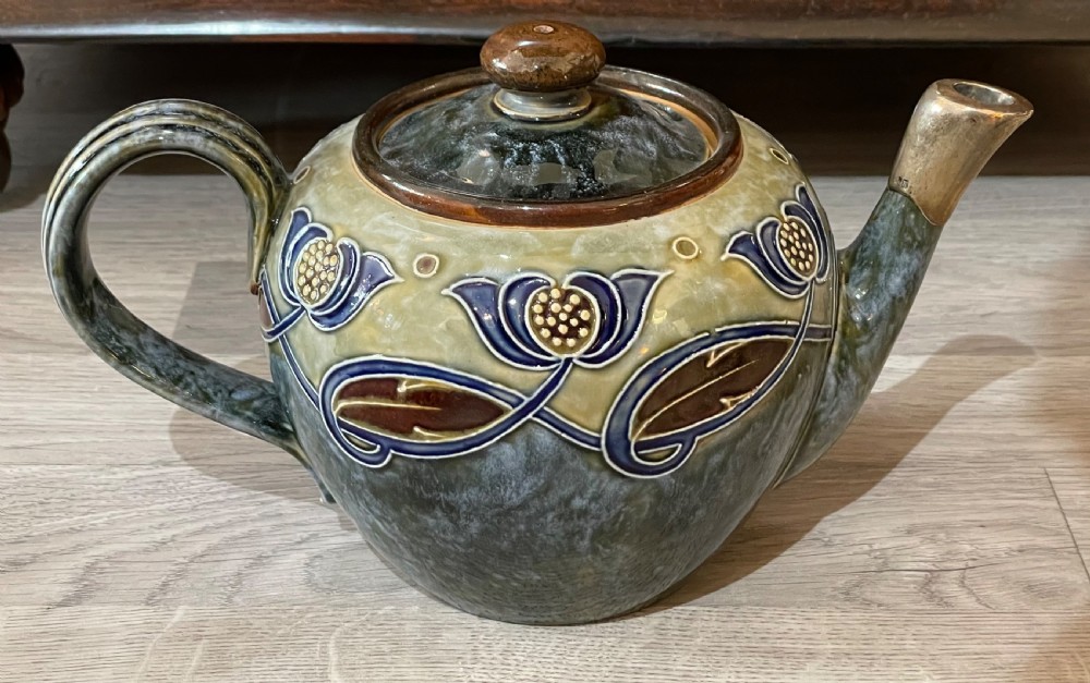 Royal Doulton Stoneware Four Piece Tea Set, Art Nouveau  View IV