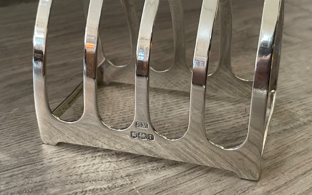 George V Solid Silver Toast Rack View III