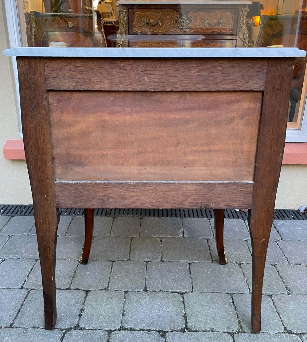 French Marquetry Chest Of Drawers Bombe Commode View X