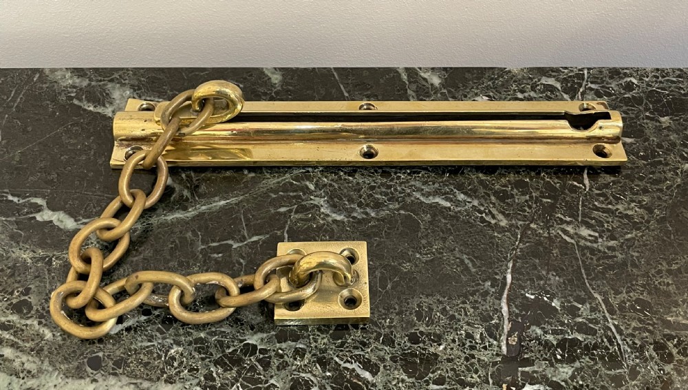 Heavy Duty Brass Door Chain by William Tonks of Very Large Proportions 