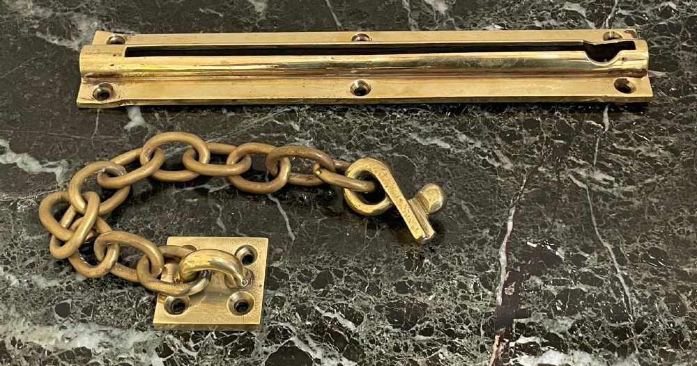 Heavy Duty Brass Door Chain by William Tonks of Very Large Proportions  View II